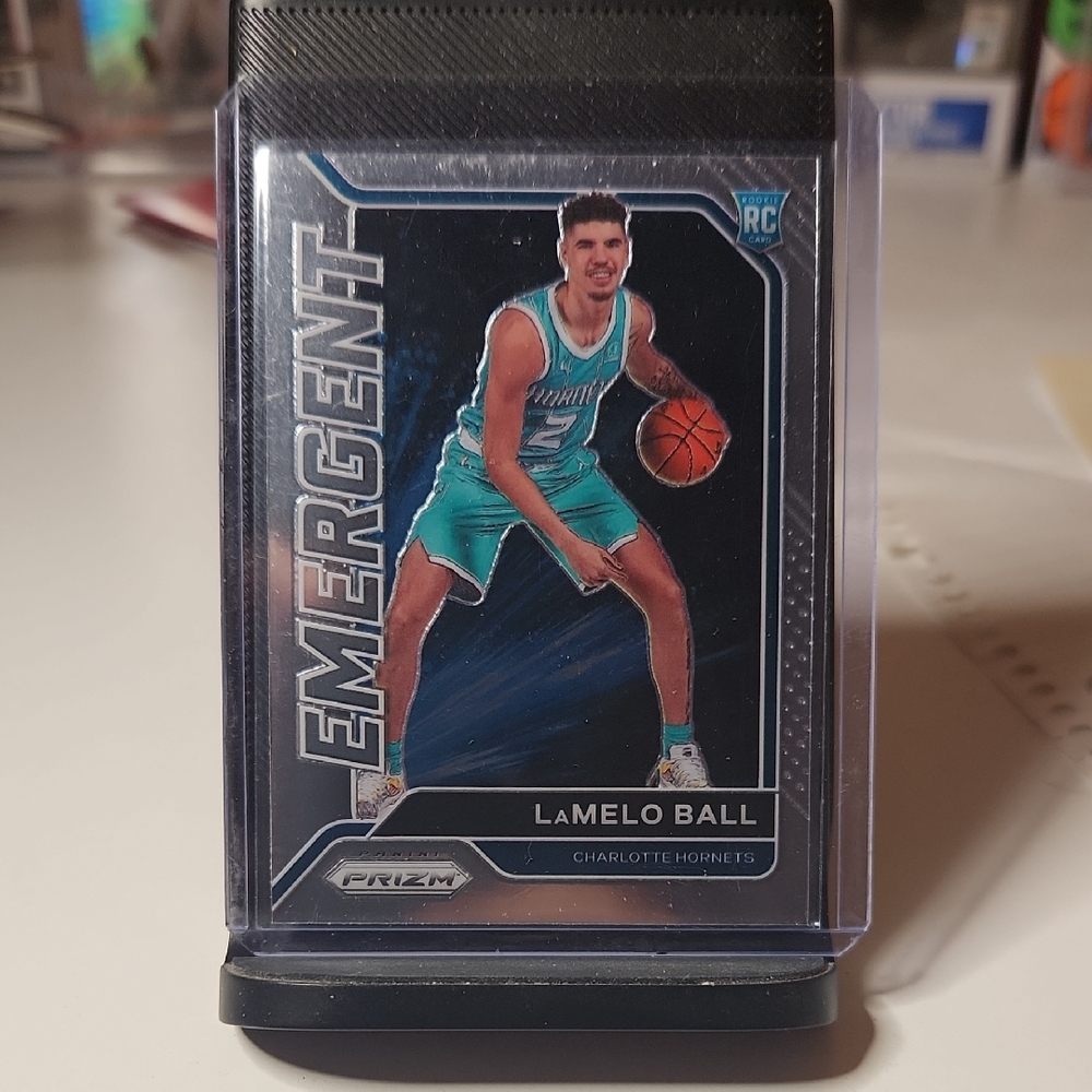 2020-21 Panini Emergent LaMelo Ball Rookie Trading Card - Teal and Black